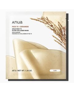 Anua lakštinė veido kaukė Rice 70 Glow Collagen Mask 38 g