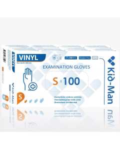 Kid - Man vienkartinės vinilo pirštinės 100 vnt.
