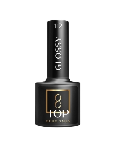 OCHO NAILS ilgalaikio hibridinio nagų lako topas 112 GLOSSY 5 g