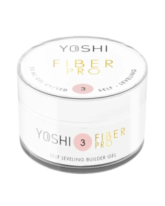 YOSHI UV/LED gelis nagų priauginimui su stiklo pluoštu FIBER PRO No3 15 ml