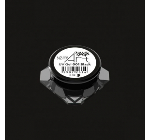 Ilgalaikis gelis lakas piešimui SemiArt 001 Black 5 ml