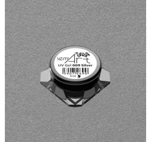 Ilgalaikis gelis lakas piešimui SemiArt 009 Silver 5 ml