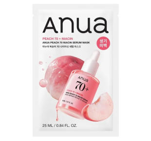 Lakštinė veido kaukė Peach 70 Niacin Serum Mask 25 ml