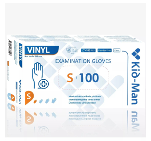 Kid - Man vienkartinės vinilo pirštinės 100 vnt.