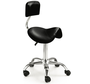 Kosmetologinė kėdė balnas su atlošu 82-97 cm