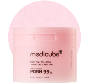 Medicube toniko padeliai PDRN Pink Collagen Toning Gel Toner Pad 70 vnt.