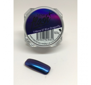 Semilac blizgis nagų dailei SemiFlash 07 Blue Dragonfly 0.5 g
