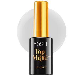 YOSHI matinis ilgalaikio UV/LED hibridinio nagų lako topas TOP MATTE 10 ml