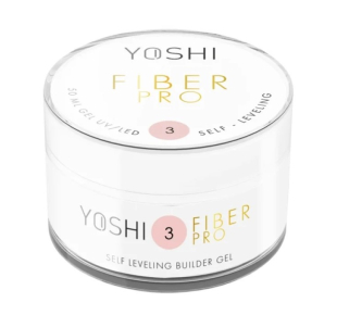 YOSHI UV/LED gelis nagų priauginimui su stiklo pluoštu FIBER PRO No3 15 ml