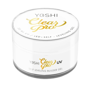 YOSHI UV/LED gelis nagų priauginimui CLEAR PRO SELF LEVELING GEL
